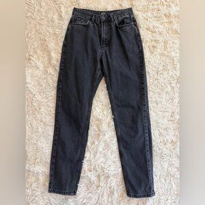 BDG Urban Outfitters Mom Jeans High Rise Petite Black Gray Wash Size 25